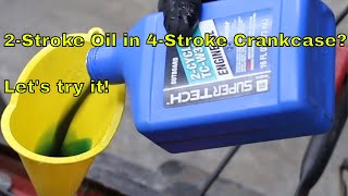 2-Stroke Oil in 4-Stroke Crankcase? Let's try it!