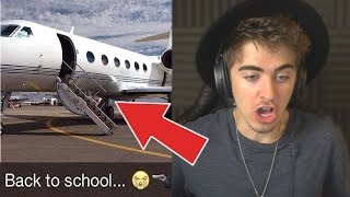 REACTING TO THE RICHEST KIDS SNAPCHATS!