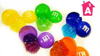 DIY Slime mix color M&M’s как сделать цветная Слизь в формах ММДЕМС