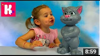 Кот Том говорящая интерактивная игрушка из компьютерной игры Tom Cat funny toy unboxing