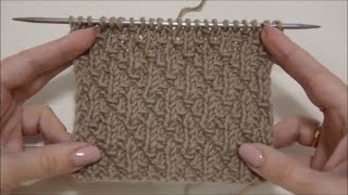 Шикарный узор мелкие ромбы спицами / узор для начинающих