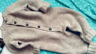 Детский комбинезон спицами базовая модель 1 часть / Комбинезон спицами для новорожденного