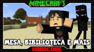 MINECRAFT - HARDCORE MULTIPLAYER - DIA 10 - Mesa de Encantamentos! Biblioteca e MINECART!