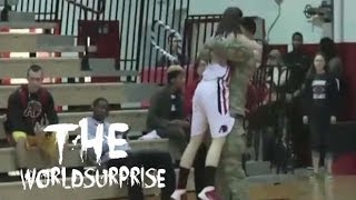 Military Brother Surprises Sister at Her Last Game
