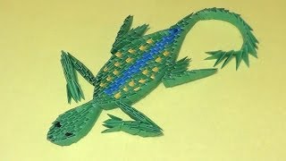 Модульное оригами ящерица видео урок-схема, пошаговая инструкция