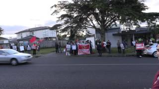 Justice for Indian Students in NZ Protest 26 Sep 2016 Gowan Ditchburn and Shujath