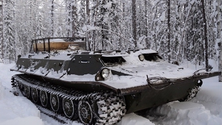 Вездеход МТЛБ на севере