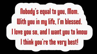 Poem  ----Mother's day (Child's voice )