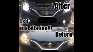 White led in baleno | baleno led lights | baleno modified | white led light | Led Light for car