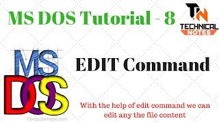 Edit Command in DOS