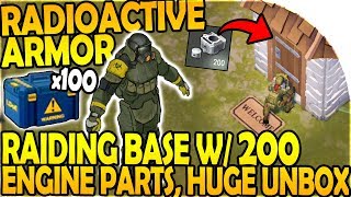 RADIOACTIVE ARMOR - 200 ENGINE PARTS in BASE RAID - Last Day On Earth Survival 1.7.12 Update