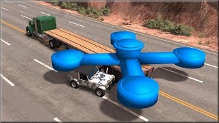 BeamNG Drive Giant Fidget Spinner Destroying Vehicles #1 - Insanegaz