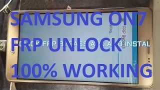 Samsung SM G600FY On7 Google account frp bypass new solution 2017