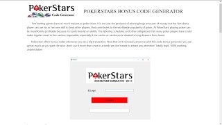 Pokerstars 50$ bonus code - Survey bypass! 2017