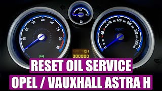 Service light reset / oil service Opel Astra H in 4 STEPS
