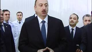 Qazax konserv zavodunun açılışında iştirak İlham Əliyevin iştirakı.12.04.2012