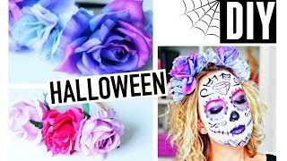 DIY Halloween Facile (français) : Couronne de fleurs Sugar Skull