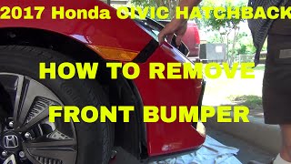 DRAFT 2017 Honda Civic Hatchback How to remove the front bumper