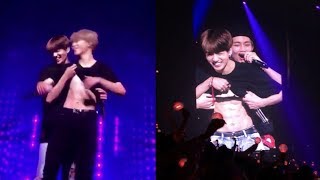 [ FANCAM ] 181003 JIMIN & JUNGKOOK BTS ( 방탄소년단 ) 'ABS' So hot | World Tour in Chicago Day 2