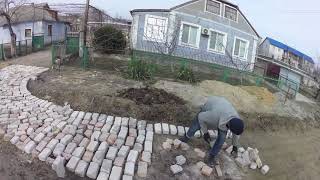 Дорога из старого кирпича - своими руками