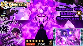 Sasuke Uchiha V3 Wandering Ninja (Old Kit) Ability Showcase | Naruto x Boruto Ninja Voltage