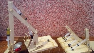How to Make a Hydraulic Excavator from Syringes