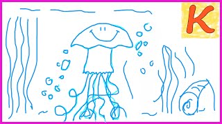 How to draw a jellyfish / Как нарисовать медузу