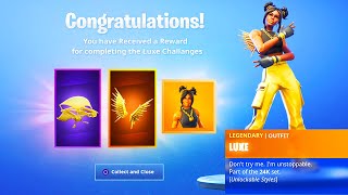 The New MAX LUXE SKIN in Fortnite.. (Gold Luxe Tier 100 Skin)