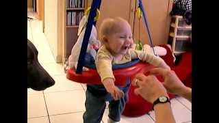 Baby Boy laughing with his mom and sister, very cute