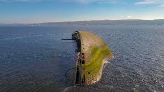 SHIPWRECK - River Clyde - 4K Drone footage