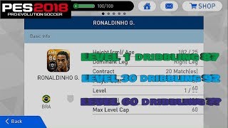 Pes 2018 Mobile | Ronaldinho Gaucho At Level 1 vs 30 vs 60