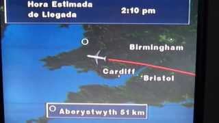 London LHR to Miami flight: takeoff, Nova Scotia, N. Miami Beach, landing, People Mover 2013-05-05