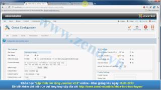 tự học Joomla   02 Cau hinh he thong Joomla P1