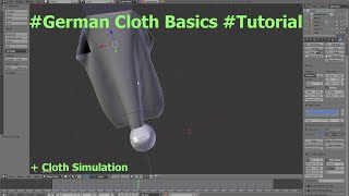 Blender Cloth Simulation Basics Quick-Tutorial #German