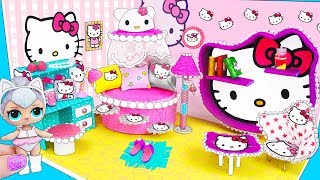 МИНИ дом Семейки Китти Квин Куклы ЛОЛ Сюрприз! Мультик LOL Surprise toy DIY Miniature Dollhouse