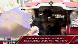 SONA: P7.50 minimum na pasahe sa jeep, isinusulong