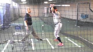 Angel Pagan In Batting Cage Before Rehab Start