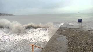 Кабардинка Чёрное море волны красота шум гам и т.д 9.01.2016