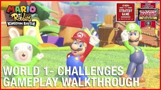 Mario + Rabbids Kingdom Battle: World 1-Challenges, Ancient Garden | Gameplay Walkthrough | Ubisoft