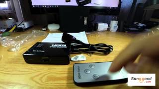 Selector de hdmi 3 entradas y 1 salida / 3 Input Ports Way HDMI Splitter Hub Switch Port With Remote