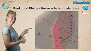 Punkt und Ebene Hesse'sche Normalenform - Gymnasium - Geraden und Ebenen - StrandMathe - Übung 2