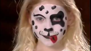 Мастер класс аквагрим Далматинец. Face painting (faceart) Dalmatian.