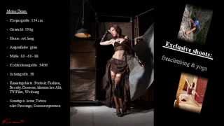 OlyaElfe Model Sedcard / Sed Card, Comp Card. Karlsruhe Shooting Portrait Fashion Yoga Fotomodel