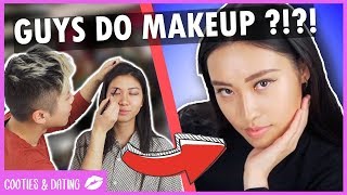 INSTAGRAM BADDIE MAKEUP DONE BY GUYS WITH NO MAKEUP EXPERIENCE