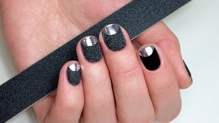 Зеркальный антилунный маникюр и бархатный песок / Валентина Кадырова