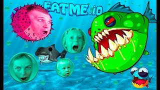 ВЫРАЩИВАЕМ РЫБКУ в eatme.io пожиратели рыбок развлекательные яркие игры для детей от канала FFGTV