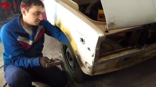 Ваз 2107 видео 2 сварка и зачистка