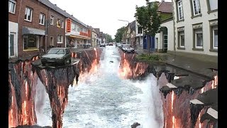 Лучшие 3d рисунки мелом на асфальте