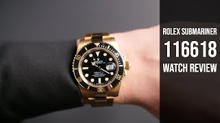 Used Rolex Submariner 18k Gold 116618 Watch Review | Bob's Watches
