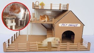 How to Build Creative Labyrinth for Hamster | Amazing  Hamster Pet House from Cardboard
